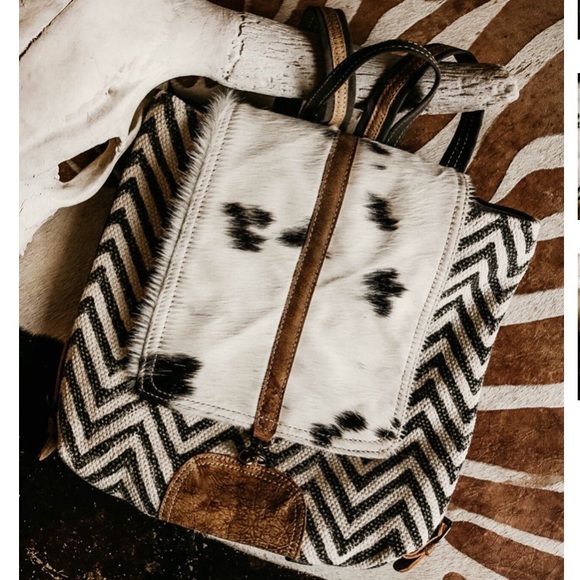 hair on hide backpack